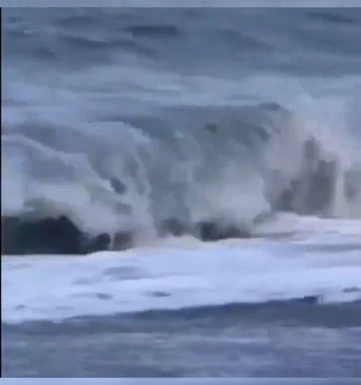 Besa a su novio en la playa, una ola monstruosa la mata: video viral