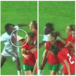 El futbolista de la selección del Congo noquea a un rival con un puñetazo en un partido amistoso