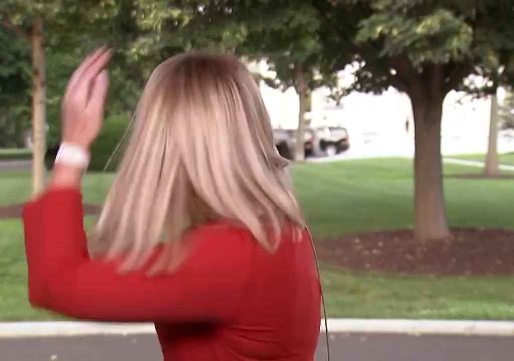 Periodista recibe una polla en la cara frente a la Casa Blanca en TV en vivo