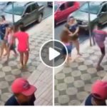Golpea a una niña en la calle y un transeúnte la patea: impactante video