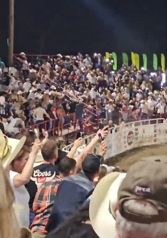 Toro dreht beim Rodeo durch und stürzt sich ins Publikum, was alle in Aufruhr versetzt: Schrecken und Verletzungen