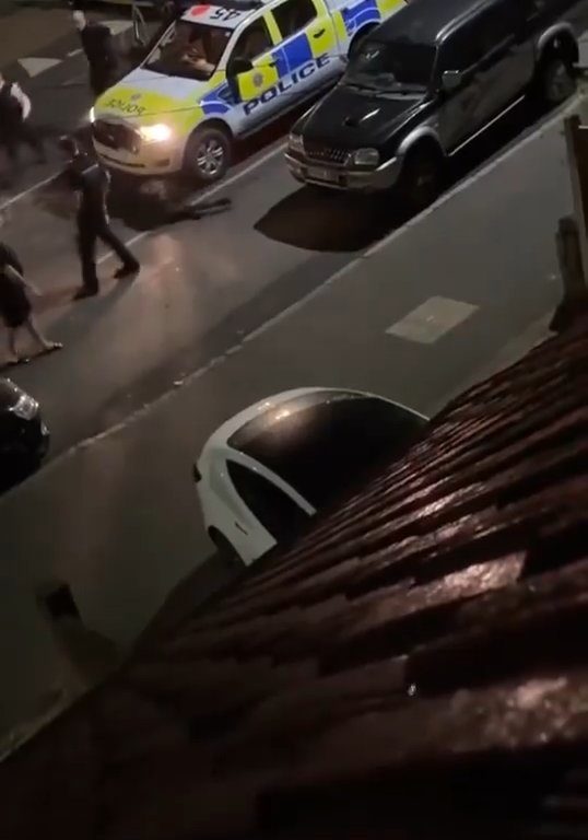 Vitello terrorizzato vaga in città, polizia lo sperona 5 volte per fermarlo: video shock