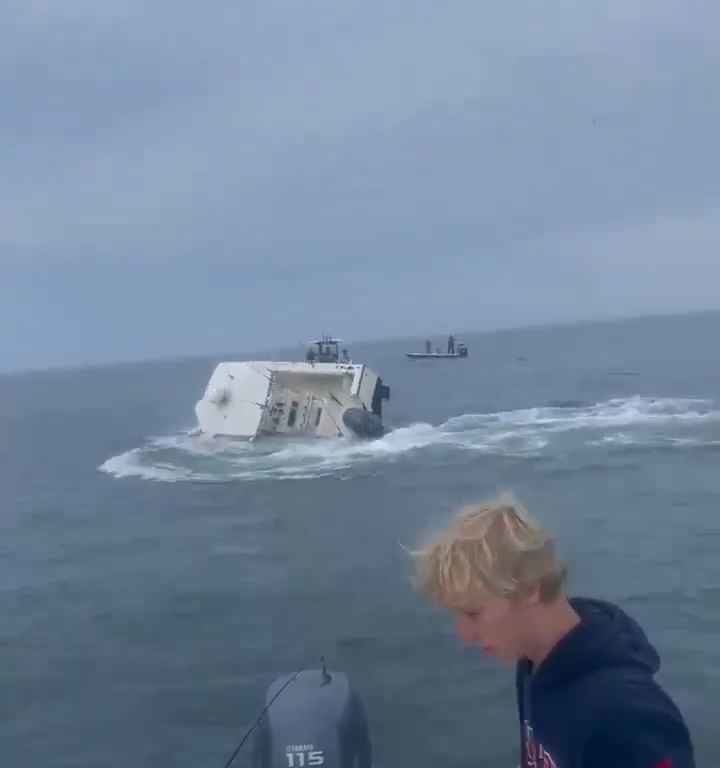 Balena salta su una barca di pescatori e la affonda: video incredibile