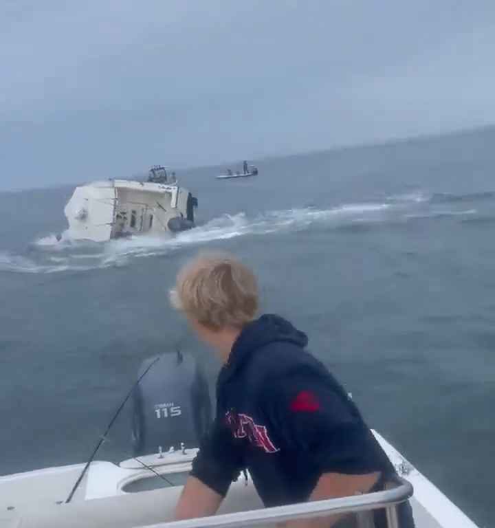 Ballena salta a un barco pesquero y lo hunde: increíble video