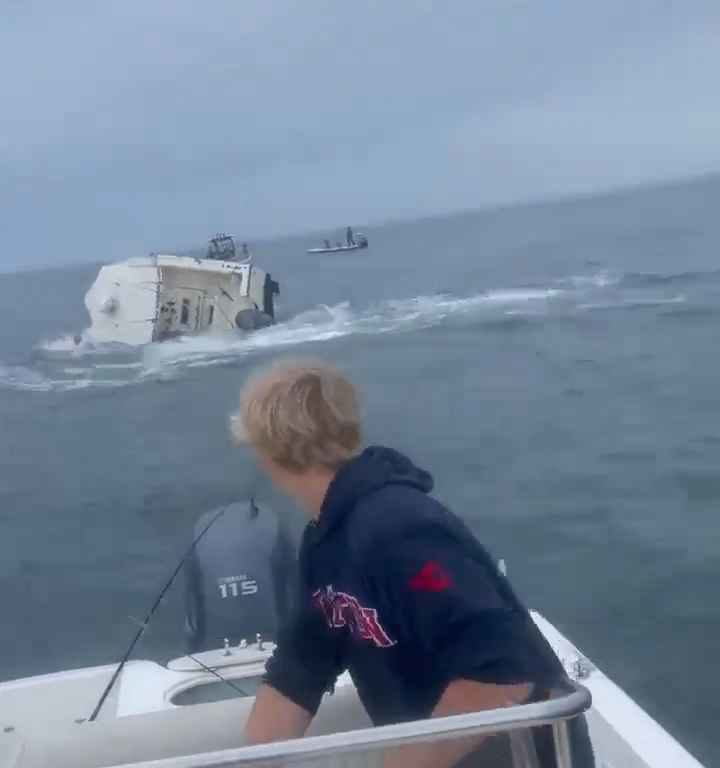 Ballena salta a un barco pesquero y lo hunde: increíble video