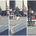 Camionero encuentra migrantes a bordo y los ahuyenta con cinturones: video viral