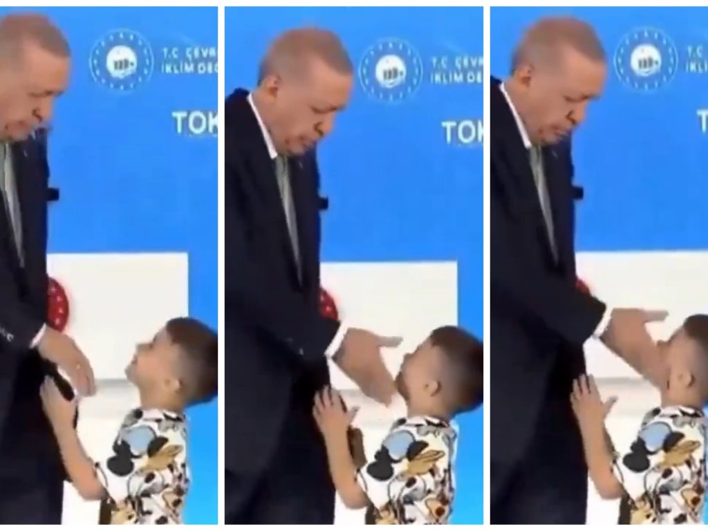 Erdogan abofetea a un niño: tormenta en línea pero hay una explicación