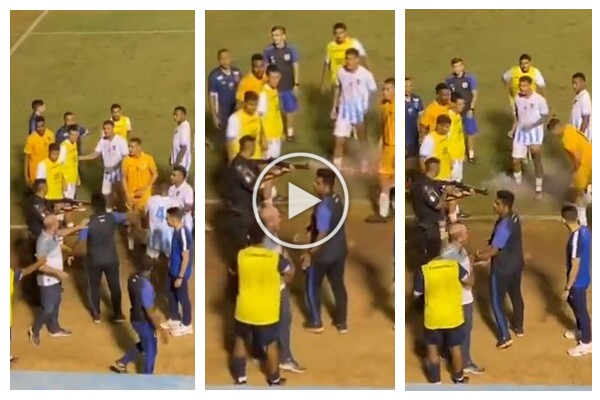 Finisce partita e squadre litigano polizia spara al portiere video shock