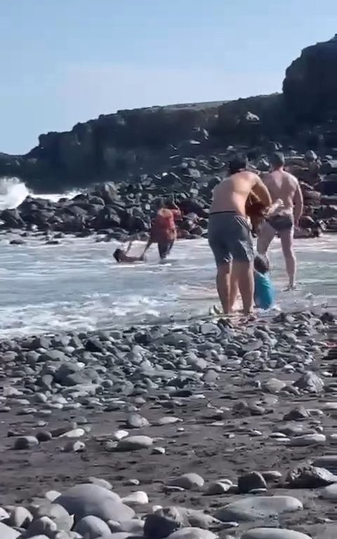 Scopre ladro in spiaggia, turista lo massacra a colpi di ombrellone: video