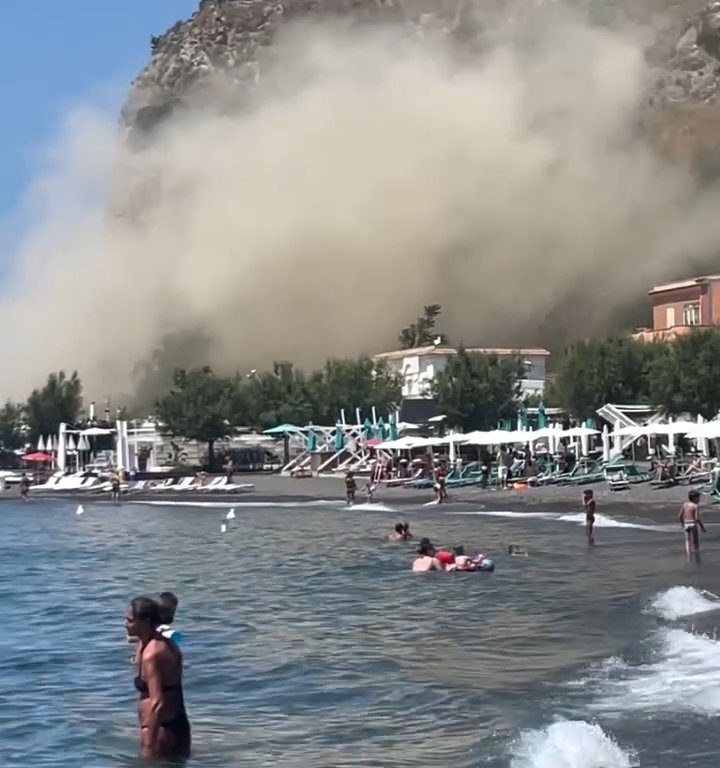 Terremoto en Nápoles, una montaña se derrumba en Procida