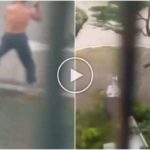 Un homme affronte le typhon Yagi avec les arts martiaux : le vent l'emporte, vidéo virale