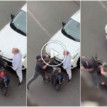 Ciclista agredido, automovilista enfurecido lo estrangula en la calle: impactante video
