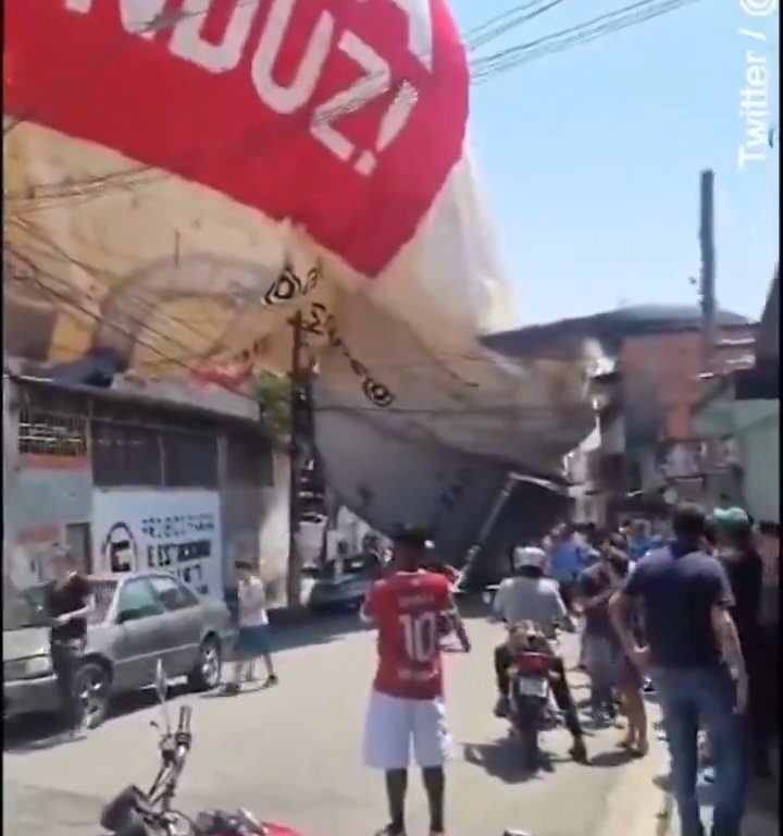 Dirigible se estrella en Sao Paulo: vídeo del accidente