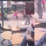 Mutige Frau schnappt Fahrraddiebe: Sie schnappt sie und lässt sie stürzen