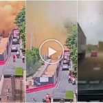 Abwasserkanal explodiert bei Druckprobe: Fäkalien-Geysir 10 Meter hoch