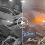 Garage allagato dall'uragano, Tesla esplode: drammatico video