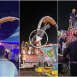 Carrusel se estrella y deja a los pasajeros boca abajo: salvados por los bomberos