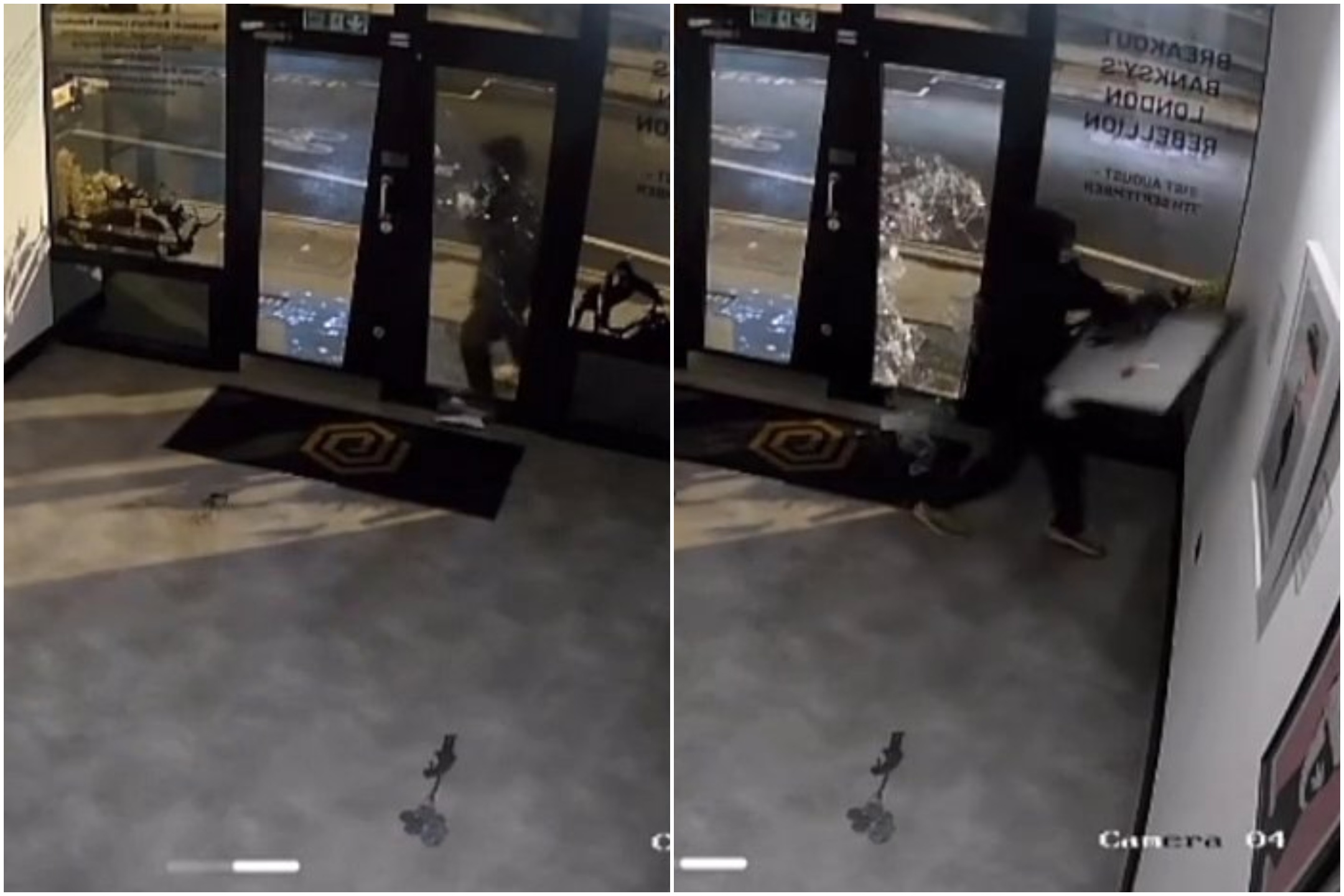 Rubata la "ragazza col palloncino" di Banksy: il furto ripreso dalle telecamere