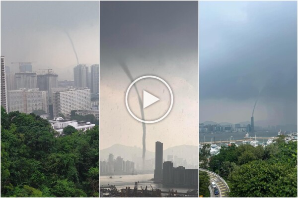 Waterspout erschüttert Hongkong, das hat es seit 1959 nicht mehr gegeben