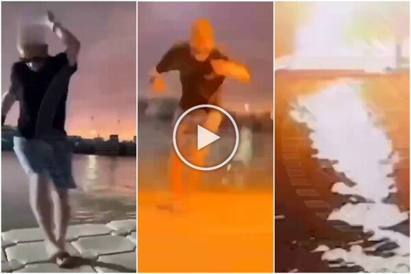 Turista baila y le cae un rayo, se incendia pero sobrevive: video