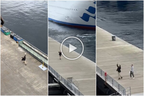 Turista perde la nave da crociera ma il finale è esilarante: video virale