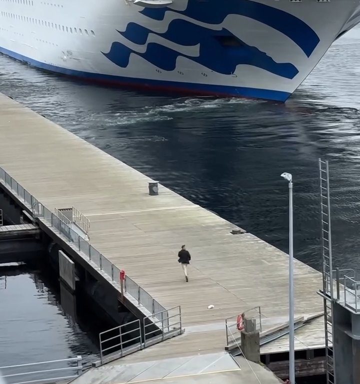 Turista perde la nave da crociera ma il finale è esilarante: video virale