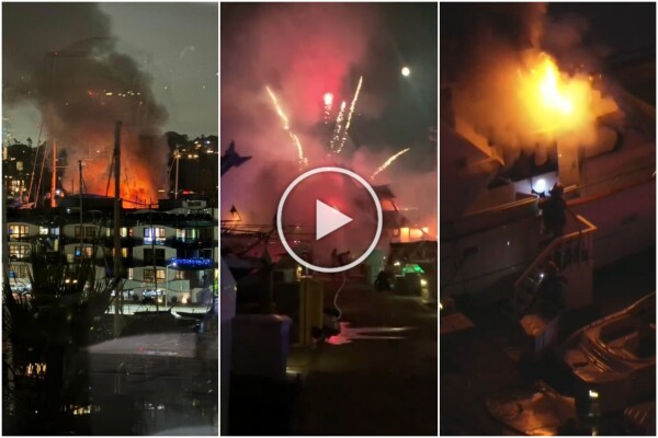 Yate cargado de fuegos artificiales explota y se hunde: vídeo