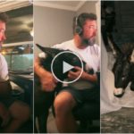 Burro en el dormitorio para salvarlo del huracán Milton