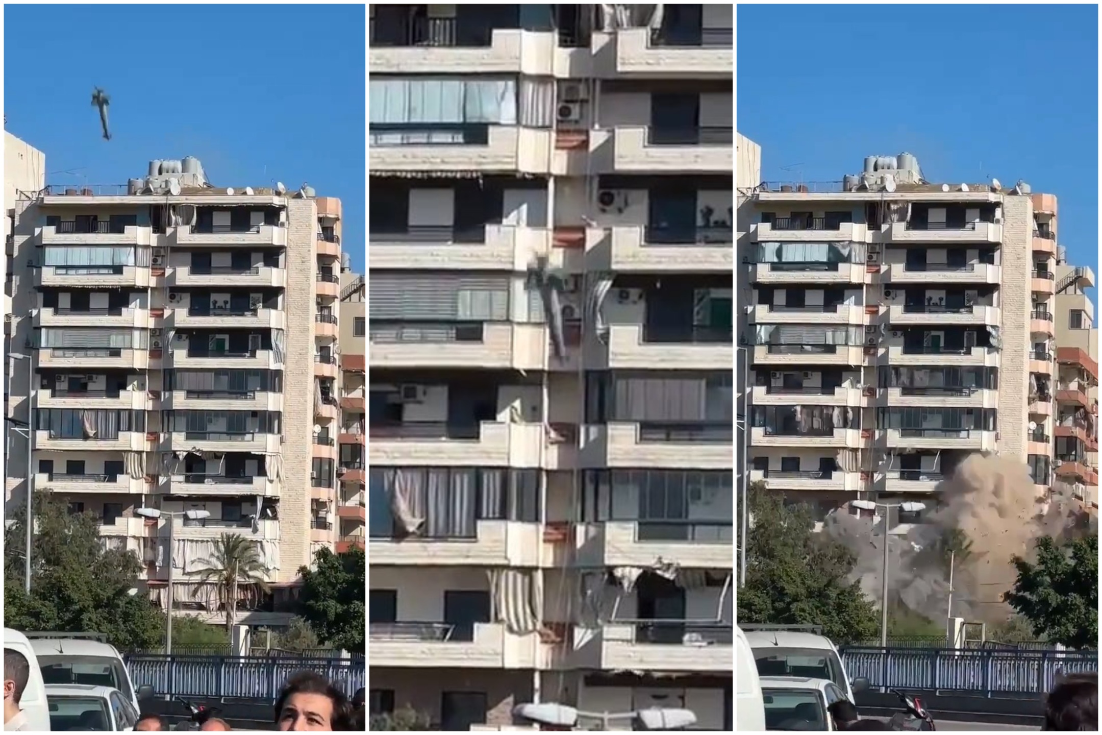 Beirut, el impactante vídeo del misil destruyendo un edificio