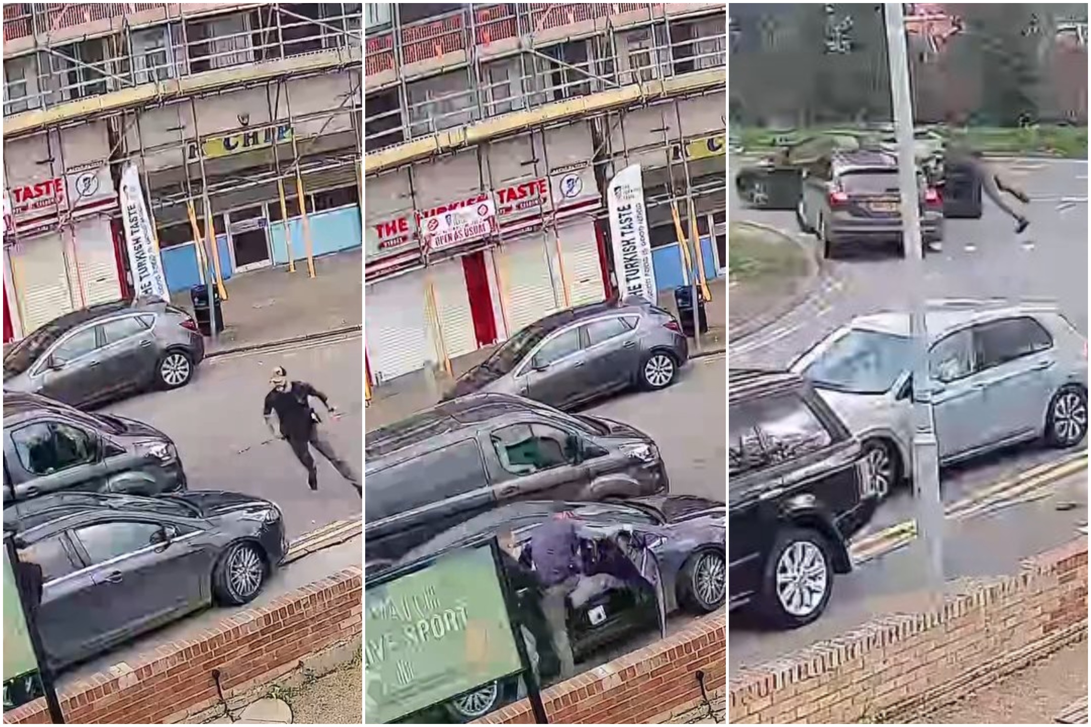 El ladrón escapa, el héroe policía se aferra a la puerta durante 700 metros y lo arresta