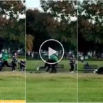 Papá héroe "ataca" a un ladrón y luego vuelve a jugar con sus hijos: video viral