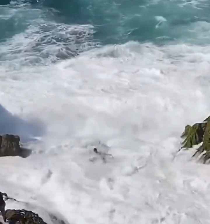 Selfie mortel pour un jeune de 20 ans, submergé par une vague géante sur un rocher : vidéo choc