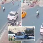 Flugzeug stürzt in überfüllte Straße: Beinahe-Tragödie