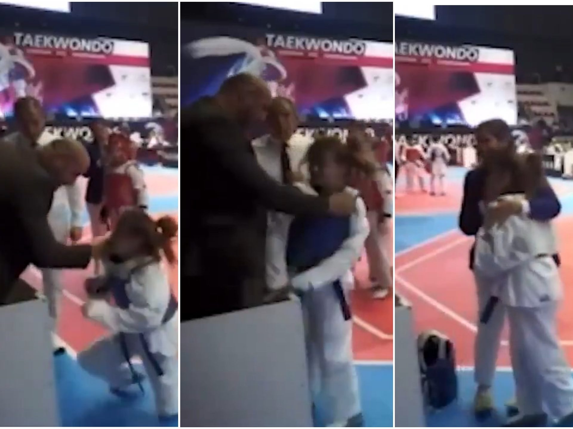 Bimba perde incontro taekwondo, padre allenatore la prende a schiaffi: video shock virale