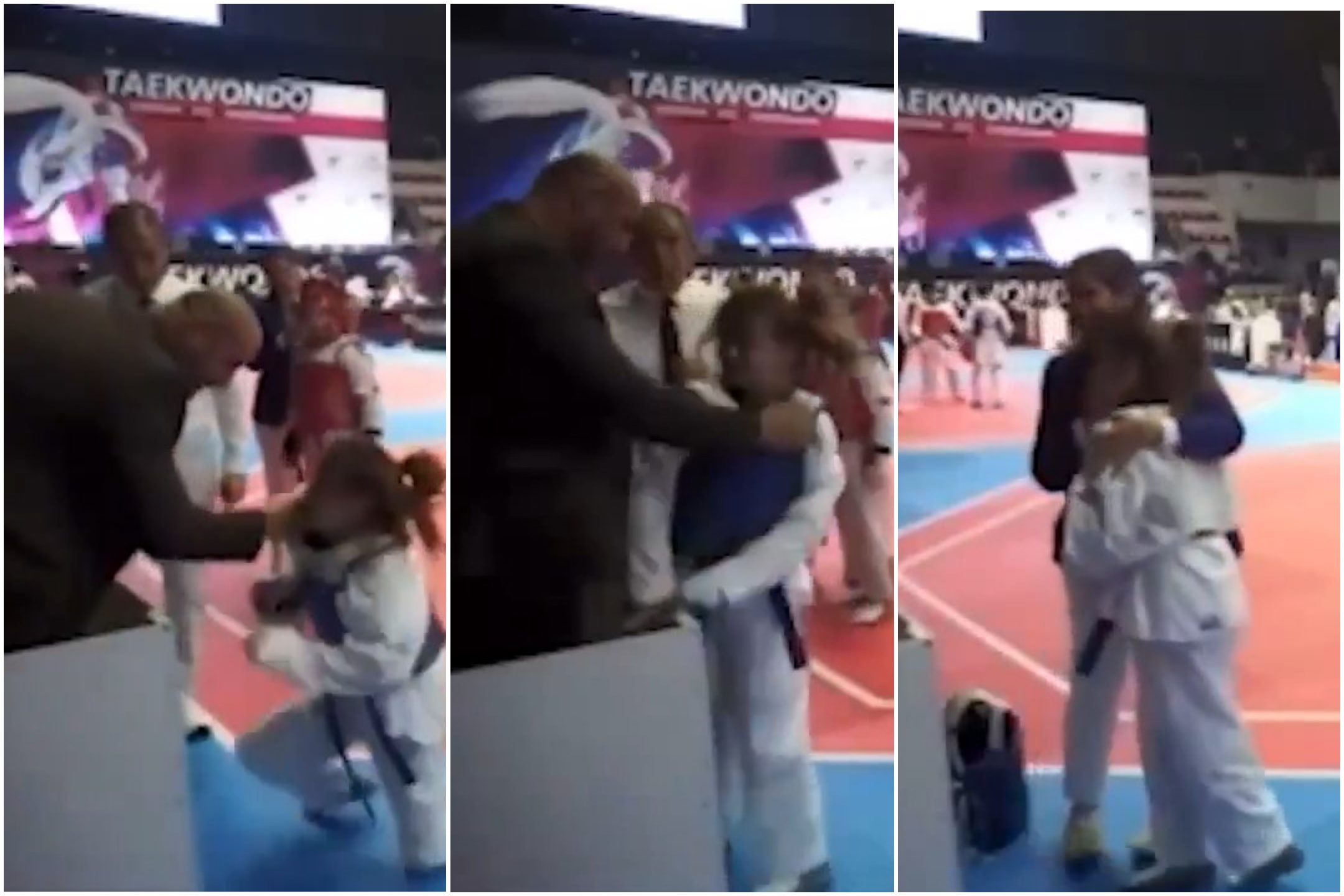 Niña pierde un partido de taekwondo, su padre entrenador la abofetea: video de shock viral