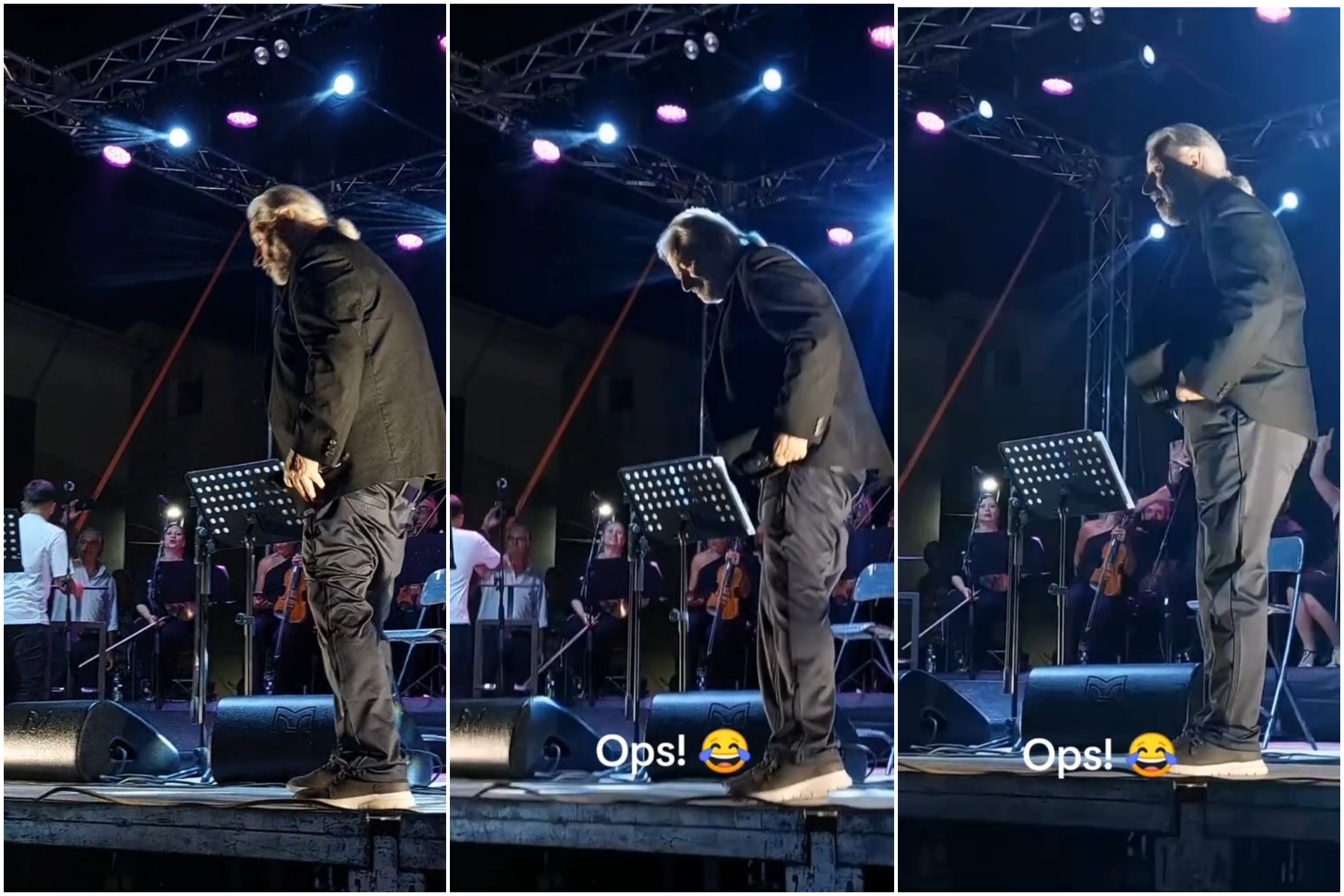 Amedeo Minghi fait mauvaise impression, son pantalon tombe sur scène : vidéo virale