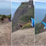 Fallschirmspringlehrer stirbt beim Sprung von einer Klippe. Video eines Unfalls