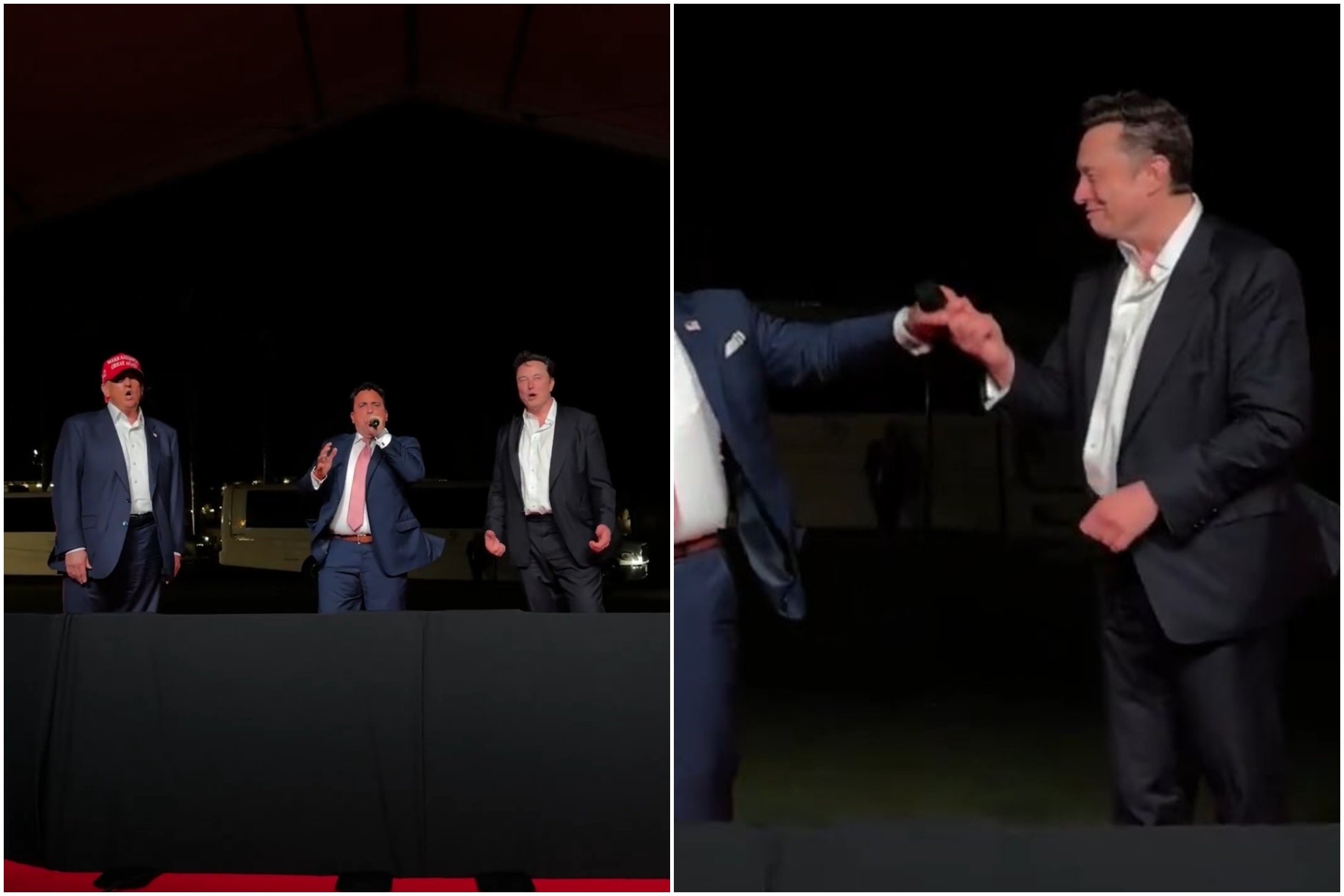 Trump chante « God bless America » avec Musk mais Elon fait une gaffe impardonnable