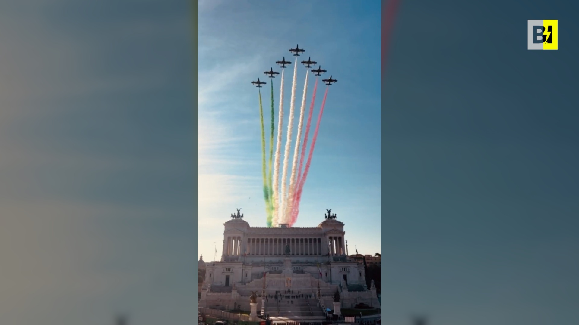Le Frecce Tricolori in volo su Roma per…