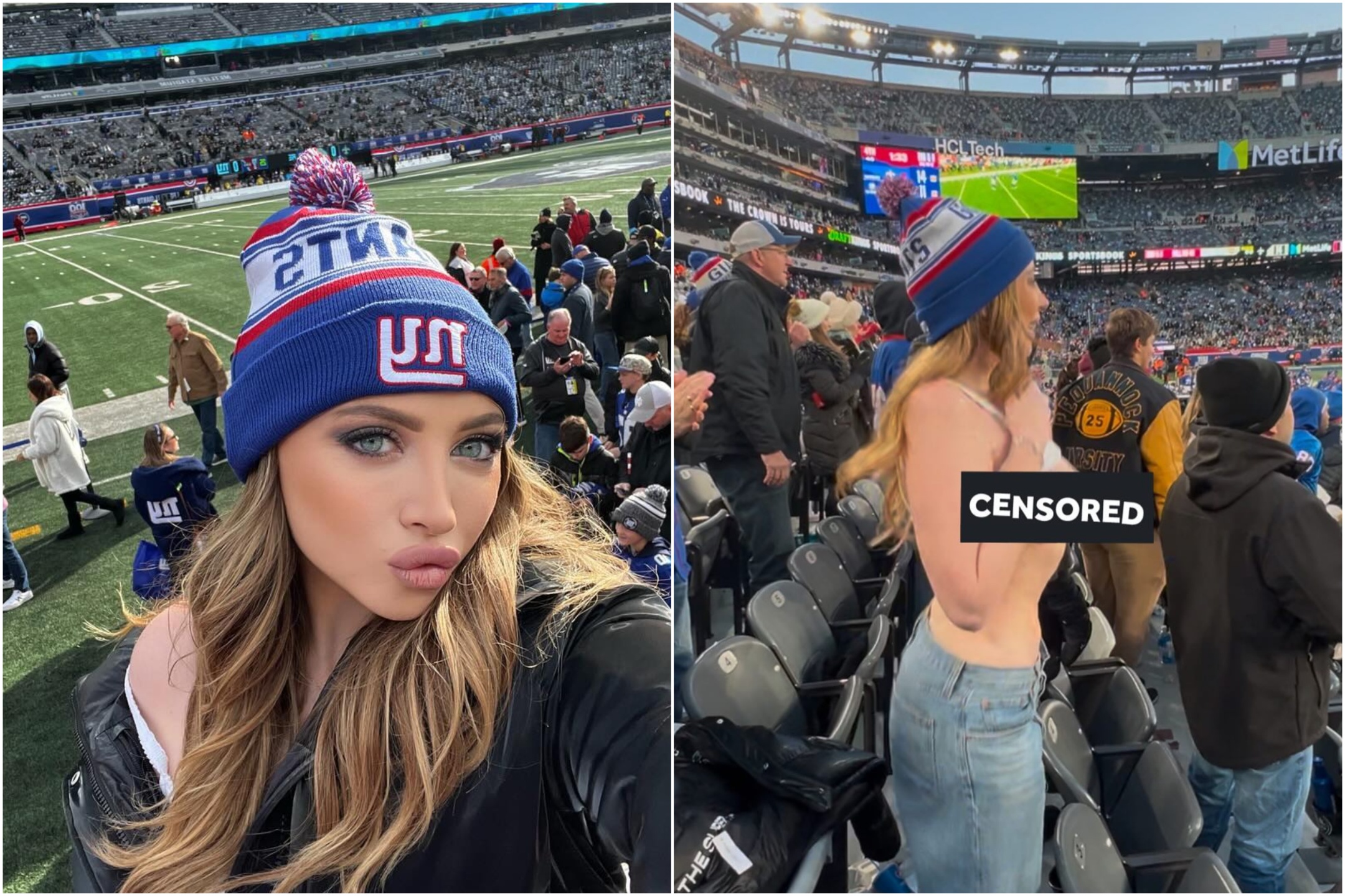 Spieler heuert Model an, um im Stadion Brüste zu zeigen und Gegner abzulenken