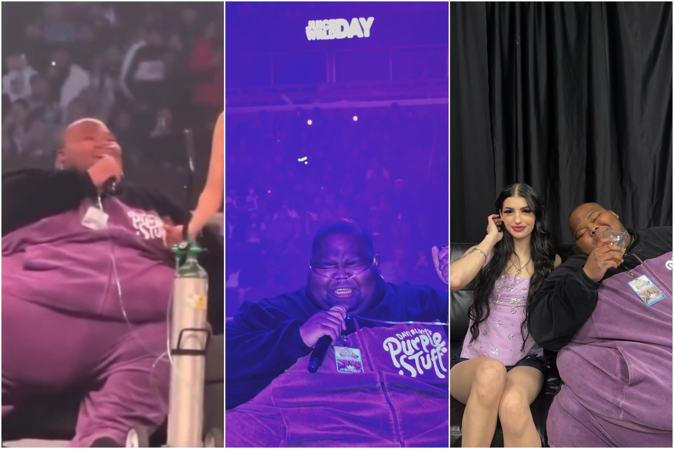 Übergewichtiger Rapper Dave Blunts macht Fans Angst: Auf der Bühne mit Sauerstoff, aber dann erklärt er