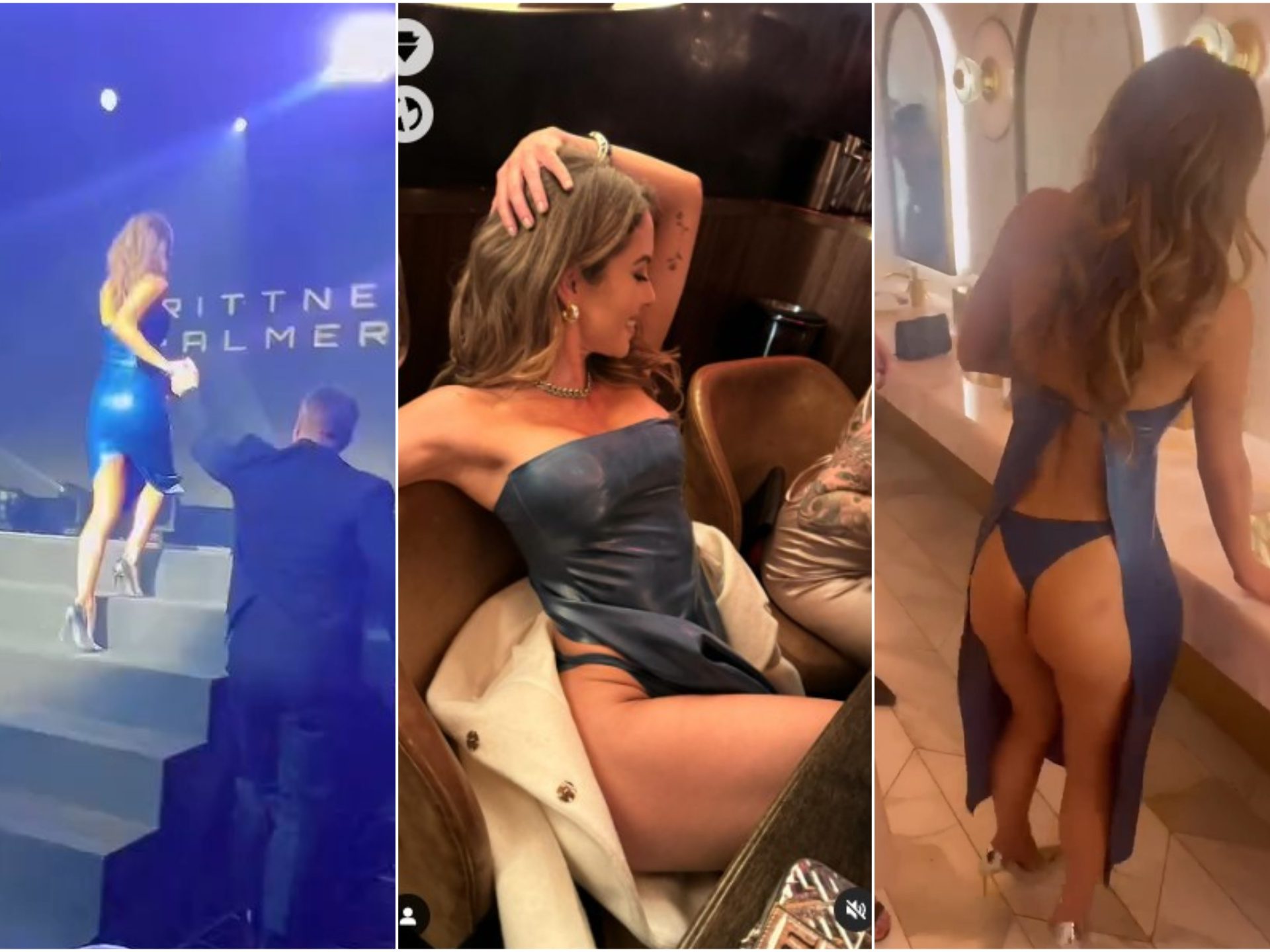 Incidente sexy per l'ex octagon girl Ufc Brittney Palmer: vestito completamente aperto