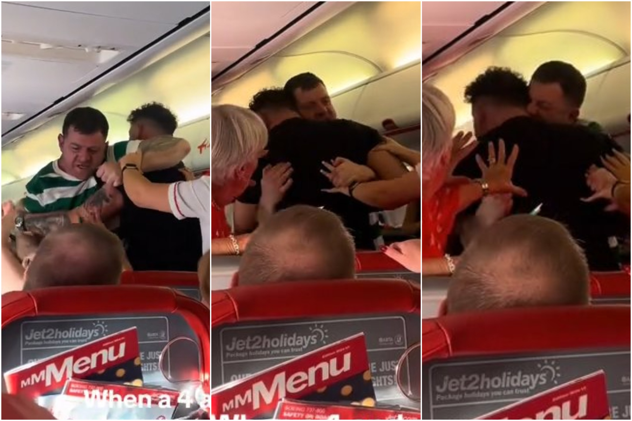Cabezazos, puñetazos y mordiscos: la pelea en el avión obliga al capitán a aterrizar