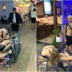 Betrunkene Touristen werden von der Polizei mit Trolleys aufgegriffen: Der „Service“ in Thailand