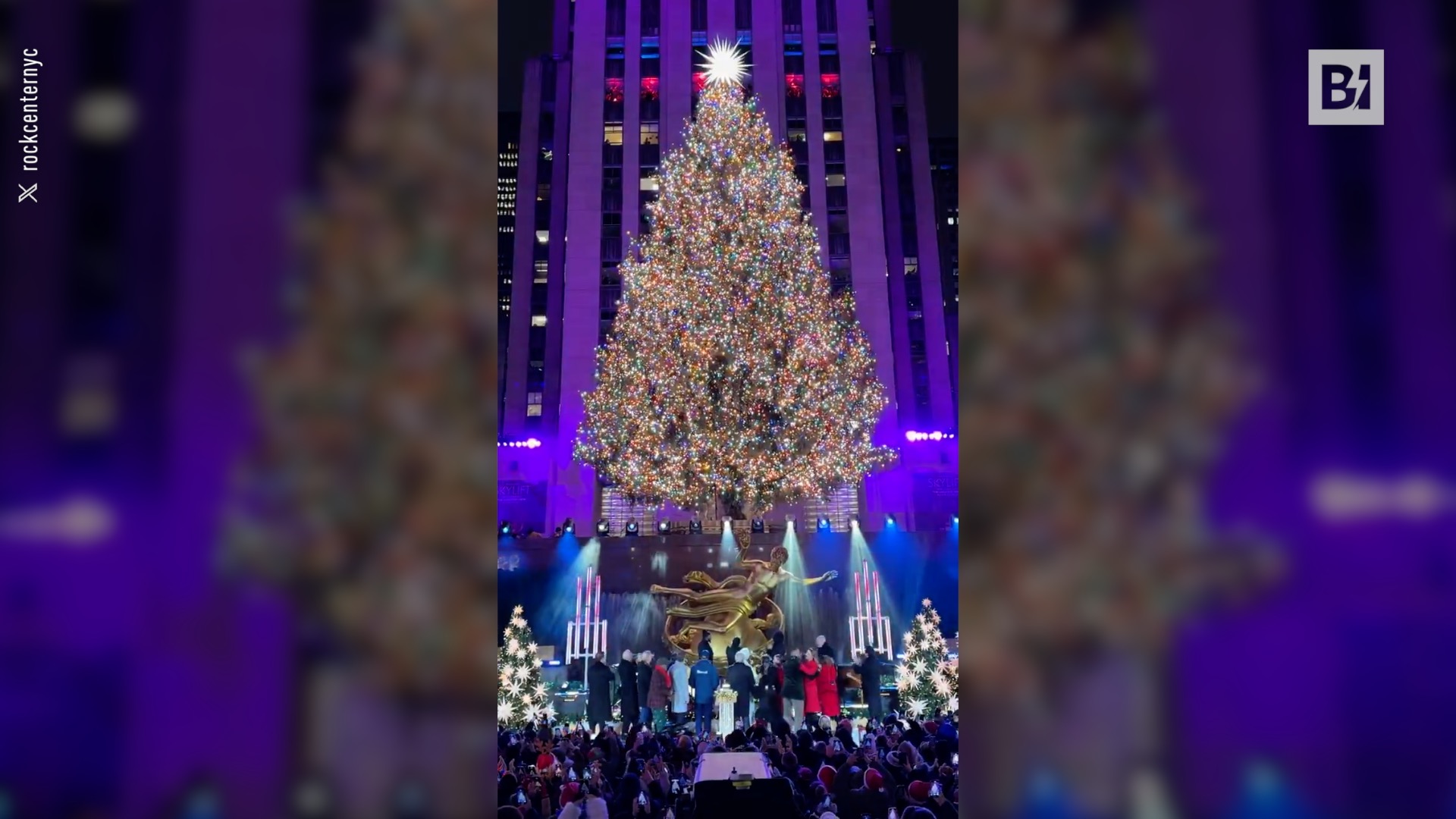 New York, 50mila led illuminano l’albero del Rockefeller…