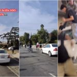 Radfahrer drängen auf die Straße, Autofahrer im GTA-Stil mäht sie fast nieder: erwischt und geschlagen