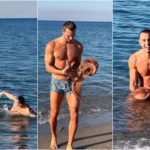 Italienisches Model umarmt einen Oktopus und löst unfaire Kontroversen aus