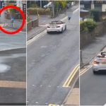 Fußgänger von außer Kontrolle geratenem Cabrio erfasst: Nach dem Aufprall landet er sicher auf den Sitzen