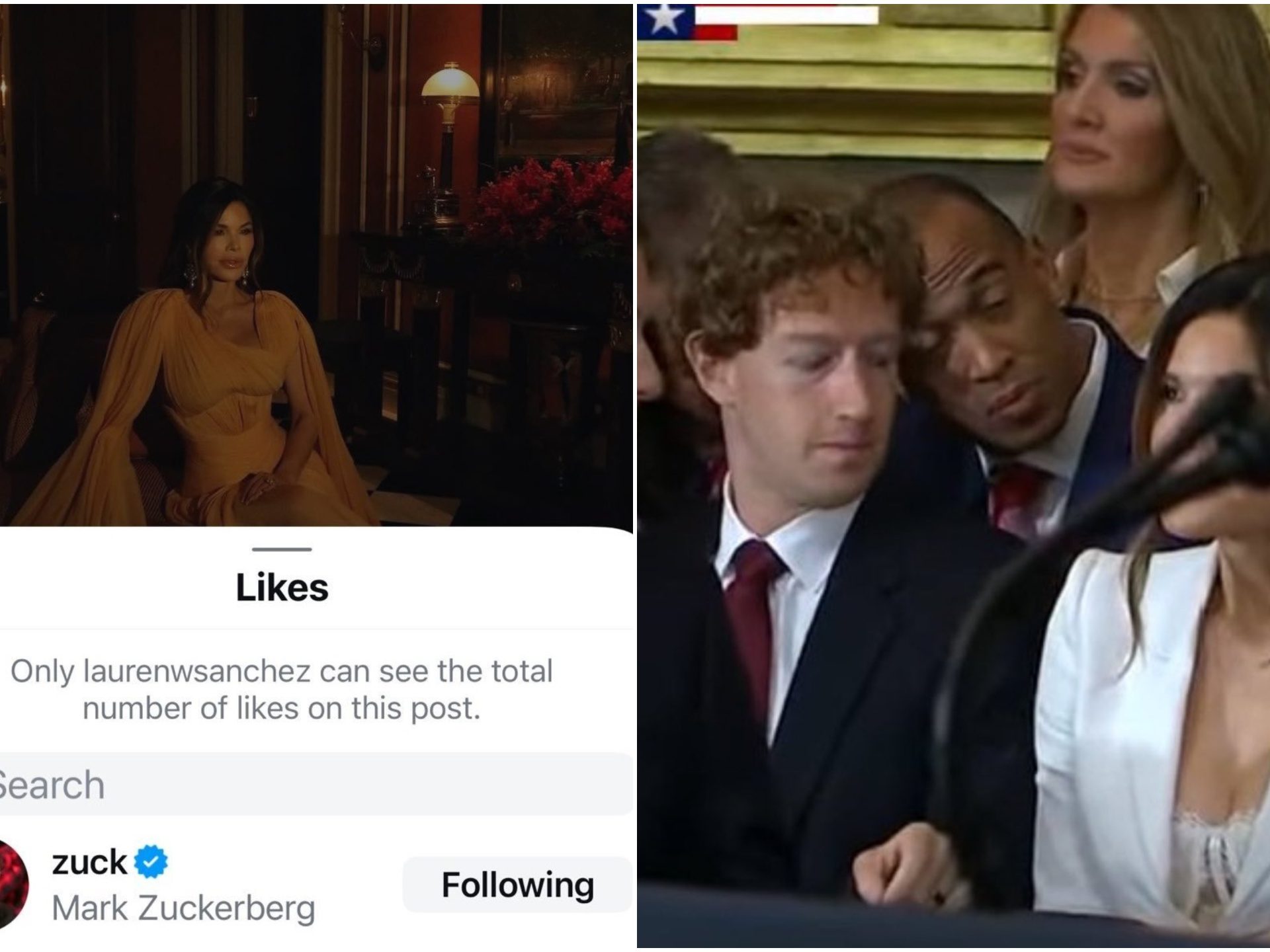 Zuckerberg e la fidanzata di Bezos prima l'occhiata birichina, poi il like su IG