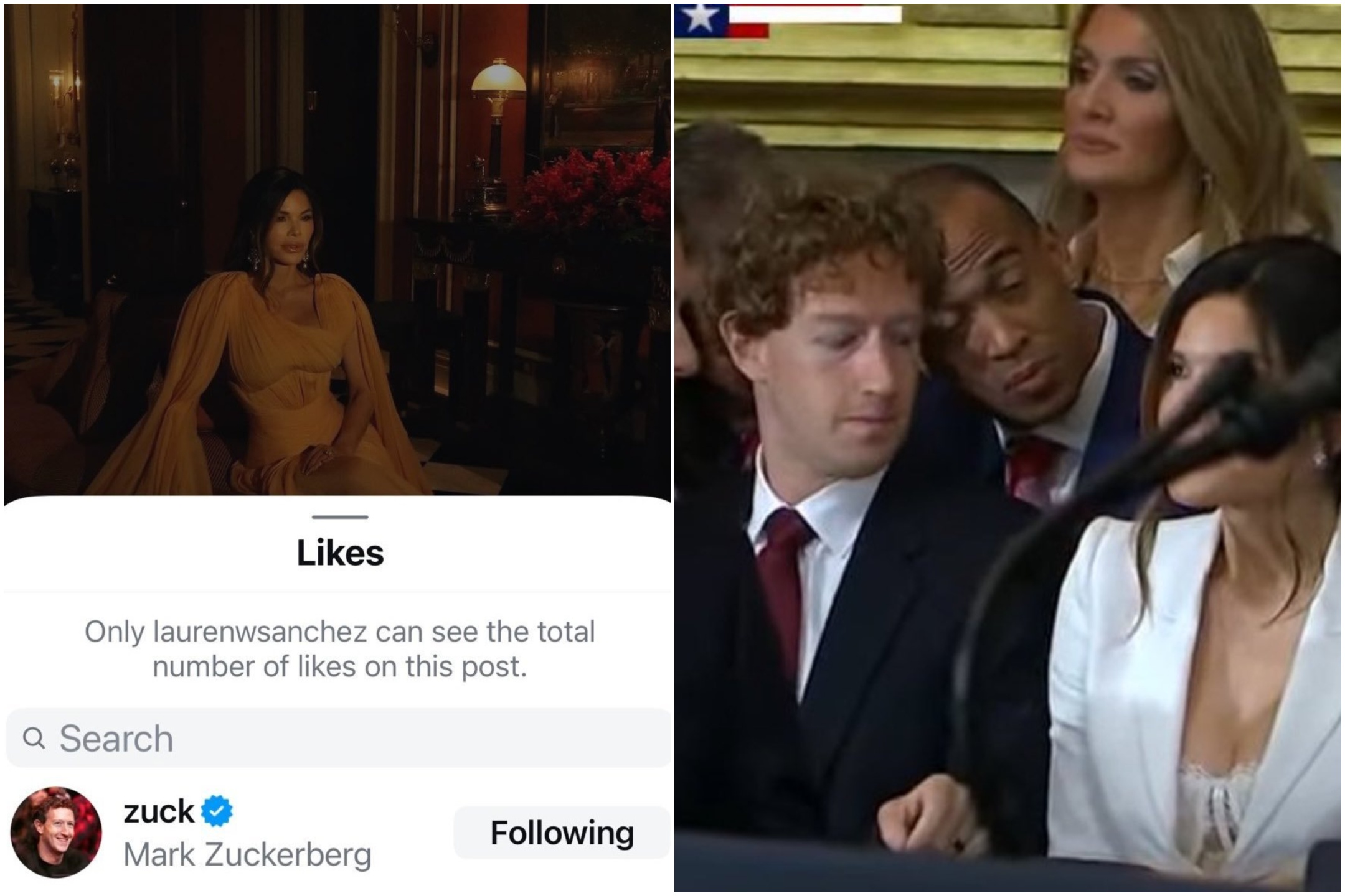 Zuckerberg e la fidanzata di Bezos prima l'occhiata birichina, poi il like su IG